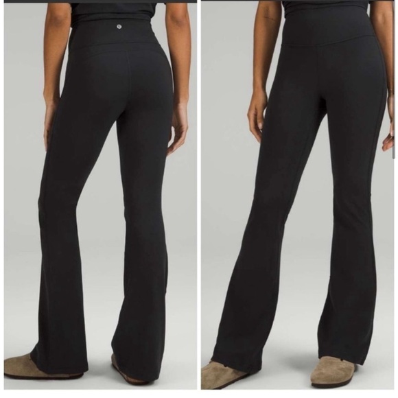 Lululemon Groove Super-High-Rise Flared Pant Nulu Black Size 2 - Picture 1 of 6